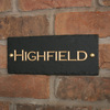Image of Rustic Slate House Sign - 1 line 25.5 x 10cm