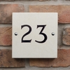 Image of 2 Digit Limestone House Number - 15 x 15cm