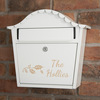 Image of White Personalised Letterbox - London