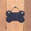 Image of Small Bone Slate hanging sign - "If our Dog doesn't like you we probably won't"