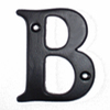 Image of 10cm Black Aluminium House Numbers - B