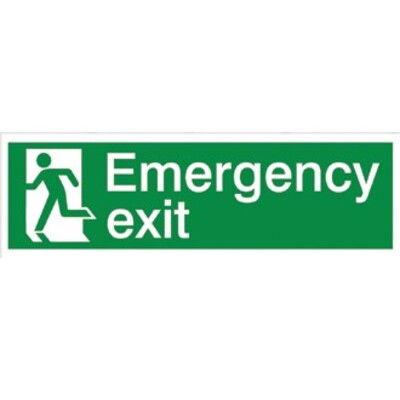 Emergency Exit - Running Man Left sign