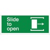 Image of Slide to Open - Right arrow sign