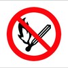 Image of No Naked Flame Symbol Sticker