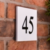 Image of 2 Digit Granite House Number - 15 x 15cm - sandblasted and painted background