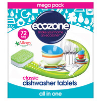 Image of Ecozone Classic All in One Dishwasher Tablets - 72 Tablets