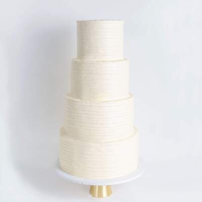 Four Tier Ruffle Wedding Cake - Four Tier (12", 10", 8", 6")