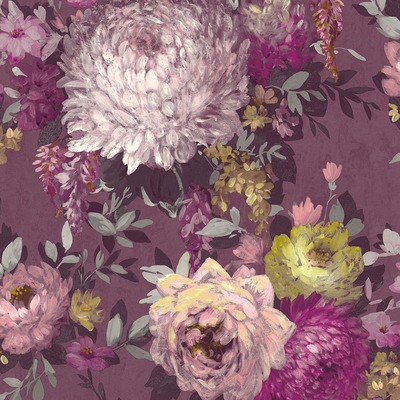 Azzurra Floral Wallpaper Mulberry Belgravia 9511