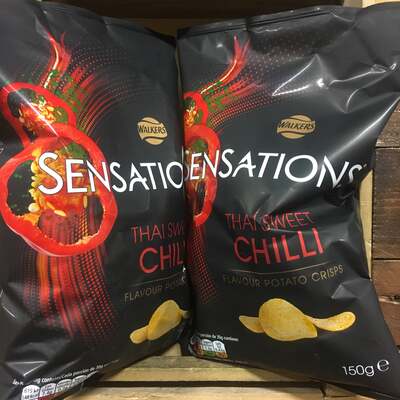 3x Walkers Sensations Thai Sweet Chilli Share Bags (3x150g)