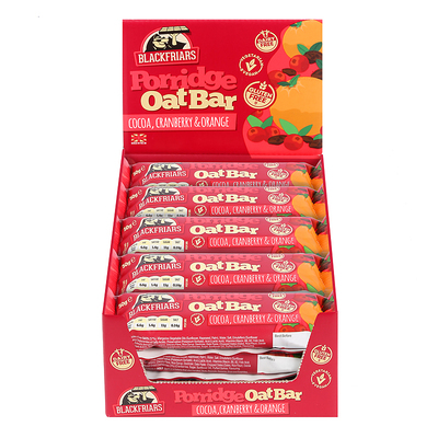 Cocoa, Cranberry & Orange Porridge Oat Breakfast Bar, 50g - Box of 15