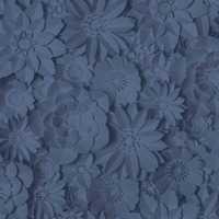 Image of Dimensions Floral Wallpaper Blue Fine Decor FD42690