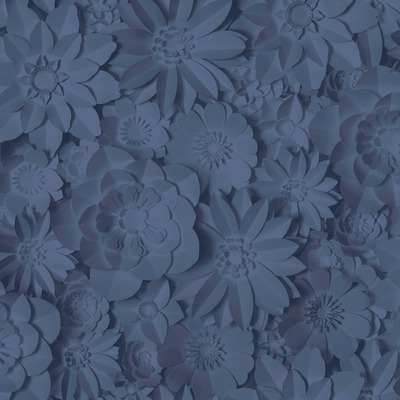 Dimensions Floral Wallpaper Blue Fine Decor FD42690
