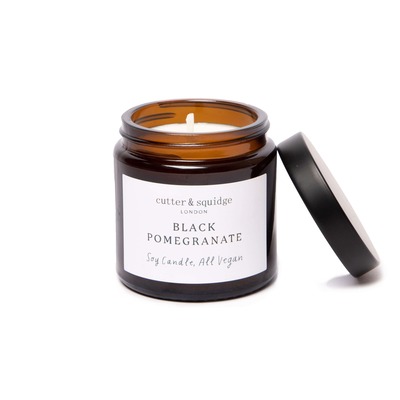 Black Pomegranate Scented Candle - One Candle