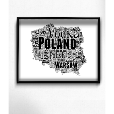 Personalised Poland Word Art Map