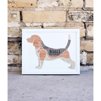 Personalised Beagle Dog - Word Art