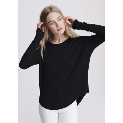 The Knit Long Sleeve T-Shirt - Black