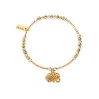 Image of Decorated Elephant Bracelet - Gold & Silver