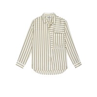 Image of Spencer Silk Shirt - Ivory Daffodil Stripe