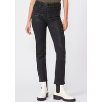 Image of Cindy Ultra High Rise Straight Ankle Coated Jean - Black Fog Luxe