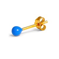 Image of Single Colour Ball Earring - Blue