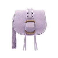 Image of Teddy Small Suede Bag - Parme