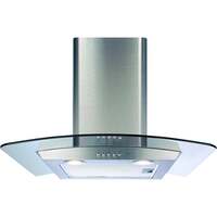 Image of CDA ECP62SS 60cm curved glass extractor Stainless Steel