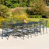 Alexander Rose Portofino 10 Seater Metal Garden Furniture Set with Extending Rectangular Table, Armchairs & Side Chairs, Set Only