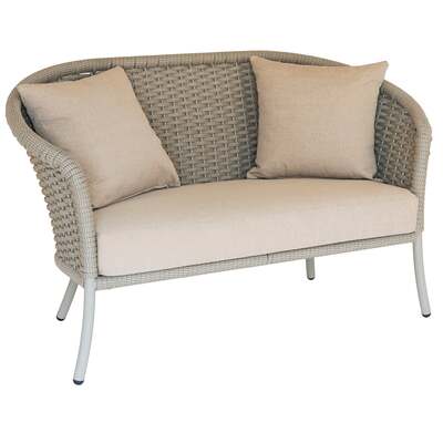 Alexander Rose Cordial Curved Top Lounge Sofa - Beige, Kvadrat Khaki