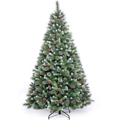 Artificial Christmas Tree Killarney Pine PVC with Metal Stand by Noma, 7ft / 2.1m