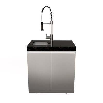 Draco Grills Outdoor Kitchen Stainless Steel Sink Cabinet with Granite Top, End of November 2023