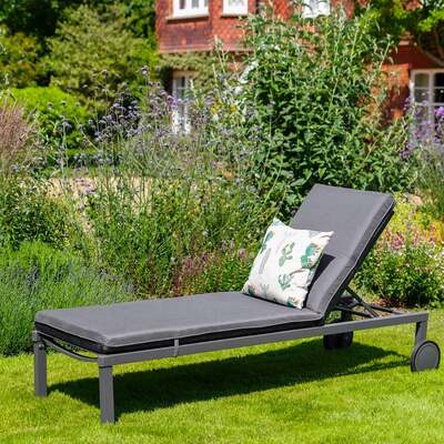 LG Outdoor Milano Aluminium Garden Sunlounger and Cushion