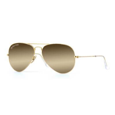 The Wild Geese® Aviator Sunglasses - Made in Italy exclusively for Metal Guru® (Colour: Gold)