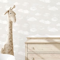 Tiny Tots 2 Cloud Wallpaper Greige Galerie G78357