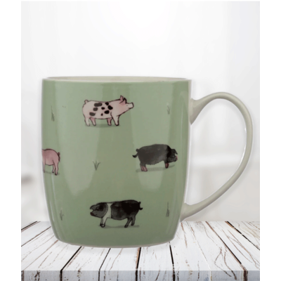 Willow Farm Pigs - Collectable Porcelain Mug