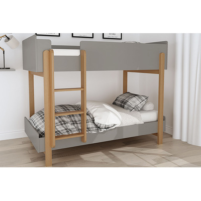 Skylar Bunk Bed-Single-Grey