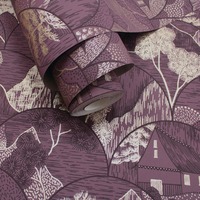 Image of Alchemy Wallpaper Collection Teshio Plum Holden 65882