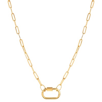 Daphne Gold Paperclip Link Chain Necklace