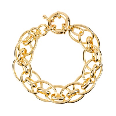 Lola thick gold chain link bracelet