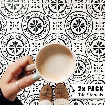 Morello Tile Stencil - 23.5" (595mm) / 2 pack (2 stencils)