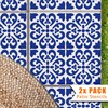 Tangier Patio Stencil - Square Slabs - 450mm - 4x Small Pattern / 1 pack (1 stencil)