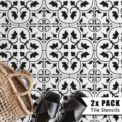Zamora Tile Stencil - 8" (203mm) / 1 pack (1 stencil)