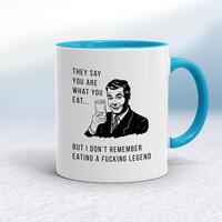 They Say You Are What You Eat Mug – White/Light Blue, 10oz