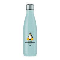 The Box Said Requires Windows 95 So I Installed Linux Water Bottle – Blue Glitter, One