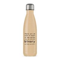 There Are 10 Types Of People In The World Water Bottle – Gold Glitter, One
