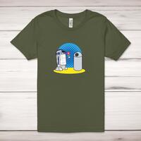 R2D2 In Love Adult T-Shirt – Military Green, 4XL
