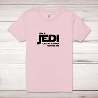 I Am A Jedi Adult T-Shirt – Pastel Pink, 2XL