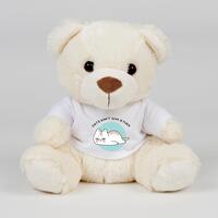 Cats Don’t Give A Fuck Swear Bear – Cream, Medium