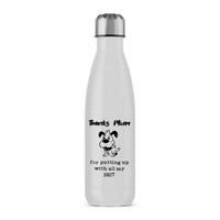 Thanks Mum – All My Shit Water Bottle – Silver Glitter, One