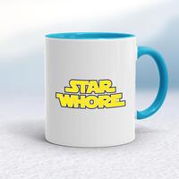 Star Whore Mug – White/Light Blue, 10oz