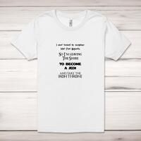 Take The Iron Throne Adult T-Shirt – White, Large